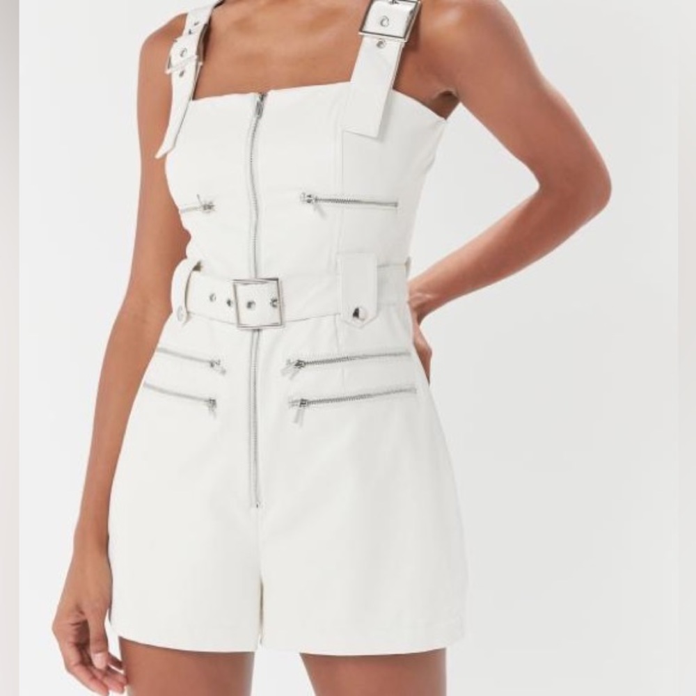 Weworewhat Faux leather romper